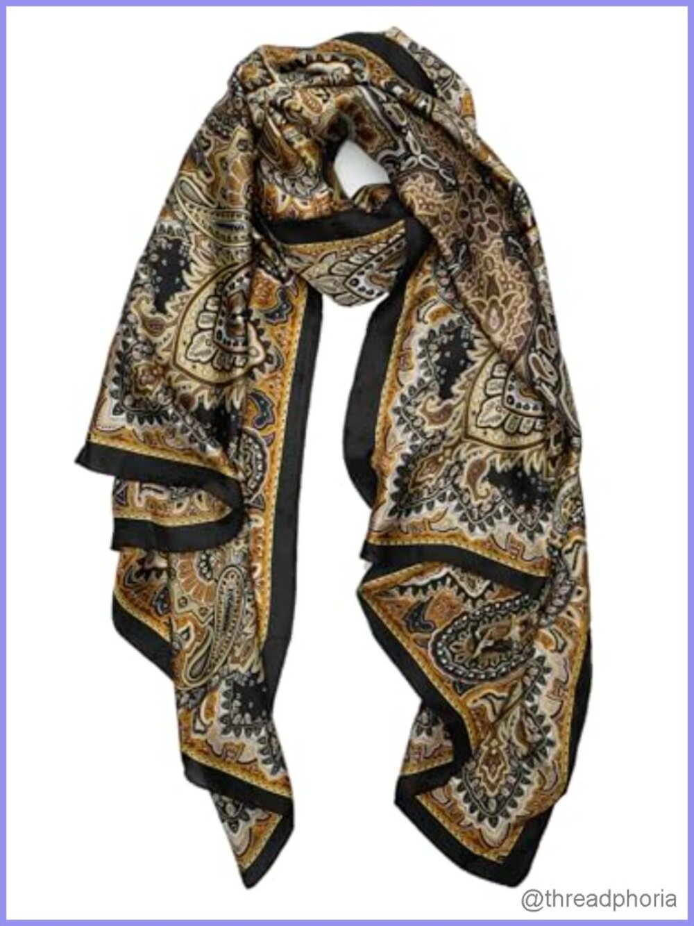 Satin Scarf Women Large Lightweight Silky Long Shawl Wrap Sun Protection